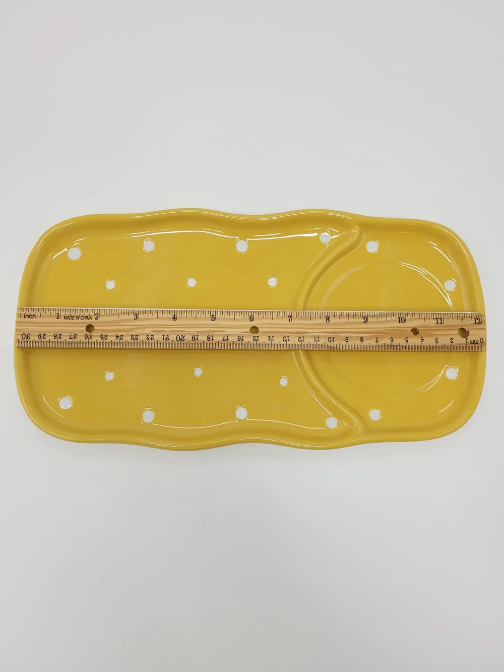 Temp-tations By Tara Snack Plate Set Of 2 Yellow Polka Dot Design Classic